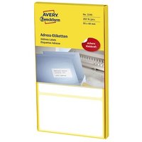 282 AVERY Zweckform Adressetiketten 3345 weiß 95,0 x 48,0 mm 282 AVERY Zweckform Adressetiketten 3345 weiß 95,0 x 48,0 mm von AVERY Zweckform