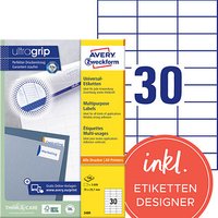 3.000 AVERY Zweckform Etiketten 3489 weiß 70,0 x 29,7 mm 3.000 AVERY Zweckform Etiketten 3489 weiß 70,0 x 29,7 mm von AVERY Zweckform