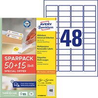 3.120 AVERY Zweckform Etiketten weiß 45,7 x 21,2 mm 3.120 AVERY Zweckform Etiketten weiß 45,7 x 21,2 mm von AVERY Zweckform