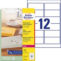300 AVERY Zweckform Folien-Adressetiketten L4772-25 transparent 99,1 x 42,3 mm 300 AVERY Zweckform Folien-Adressetiketten L4772-25 transparent 99,1 x 42,3 mm von AVERY Zweckform