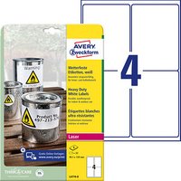 32 AVERY Zweckform wetterfeste Folienetiketten L4774-8 weiß 99,1 x 139,0 mm 32 AVERY Zweckform wetterfeste Folienetiketten L4774-8 weiß 99,1 x 139,0 mm von AVERY Zweckform