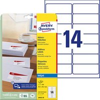 350 AVERY Zweckform Adressetiketten J8163-25 weiß 99,1 x 38,1 mm von AVERY Zweckform