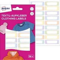 36 AVERY Zweckform Namensetiketten farbsortiert 46,0 x 13,0 mm 36 AVERY Zweckform Namensetiketten farbsortiert 46,0 x 13,0 mm von AVERY Zweckform