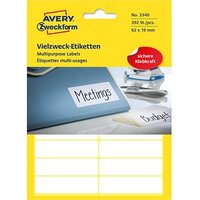 392 AVERY Zweckform Etiketten 3340 weiß 62,0 x 19,0 mm von AVERY Zweckform