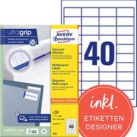 4.000 AVERY Zweckform Etiketten 3657 weiß 48,5 x 25,4 mm 4.000 AVERY Zweckform Etiketten 3657 weiß 48,5 x 25,4 mm von AVERY Zweckform