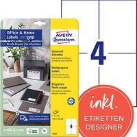 40 AVERY Zweckform Etiketten 6124 weiß 105,0 x 148,0 mm 40 AVERY Zweckform Etiketten 6124 weiß 105,0 x 148,0 mm von AVERY Zweckform