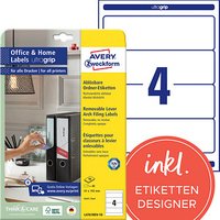 40 AVERY Zweckform Ordneretiketten weiß 40 AVERY Zweckform Ordneretiketten weiß von AVERY Zweckform