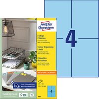 400 AVERY Zweckform Etiketten 3457 blau 105,0 x 148,0 mm 400 AVERY Zweckform Etiketten 3457 blau 105,0 x 148,0 mm von AVERY Zweckform