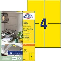 400 AVERY Zweckform Etiketten 3459 gelb 105,0 x 148,0 mm 400 AVERY Zweckform Etiketten 3459 gelb 105,0 x 148,0 mm von AVERY Zweckform