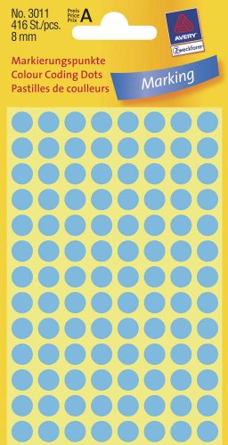 416 AVERY Zweckform Klebepunkte 3011 / blau / Durchmesser 8,0 mm 416 AVERY Zweckform Klebepunkte 3011 / blau / Durchmesser 8,0 mm von AVERY Zweckform