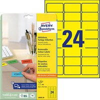 480 AVERY Zweckform Etiketten L6035-20 gelb 63,5 x 33,9 mm 480 AVERY Zweckform Etiketten L6035-20 gelb 63,5 x 33,9 mm von AVERY Zweckform