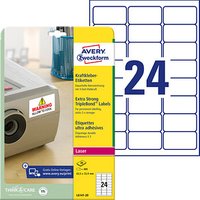 480 AVERY Zweckform Folien-Kraftklebe-Etiketten L6141-20 weiß 63,5 x 33,9 mm 480 AVERY Zweckform Folien-Kraftklebe-Etiketten L6141-20 weiß 63,5 x 33,9 mm von AVERY Zweckform