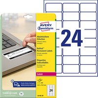 480 AVERY Zweckform abziehsichere Folienetiketten L6146-20 weiß 63,5 x 33,9 mm von AVERY Zweckform