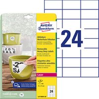 480 AVERY Zweckform wetterfeste Folienetiketten L4718REV-20 weiß 70,0 x 37,0 mm von AVERY Zweckform