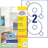 50 AVERY Zweckform CD-Etiketten L6015-25 weiß 50 AVERY Zweckform CD-Etiketten L6015-25 weiß von AVERY Zweckform