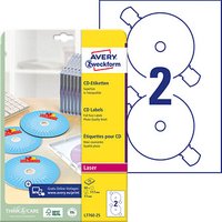 50 AVERY Zweckform CD-Etiketten L7760-25 weiß 50 AVERY Zweckform CD-Etiketten L7760-25 weiß von AVERY Zweckform