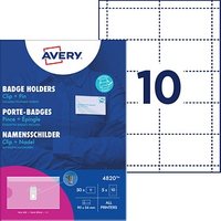 50 AVERY Zweckform Namensetiketten transparent 90,0 x 54,0 mm von AVERY Zweckform