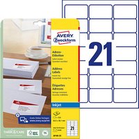 525 AVERY Zweckform Adressetiketten J8160-25 weiß 63,5 x 38,1 mm 525 AVERY Zweckform Adressetiketten J8160-25 weiß 63,5 x 38,1 mm von AVERY Zweckform
