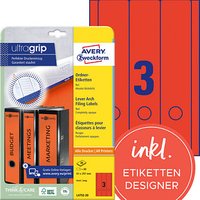 60 AVERY Zweckform Ordneretiketten L4752-20 rot 60 AVERY Zweckform Ordneretiketten L4752-20 rot von AVERY Zweckform