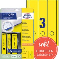 60 AVERY Zweckform Ordneretiketten L4755-20 gelb 60 AVERY Zweckform Ordneretiketten L4755-20 gelb von AVERY Zweckform