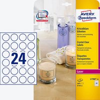 600 AVERY Zweckform Folienetiketten transparent 40,0 x 40,0 mm von AVERY Zweckform