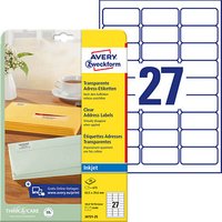 675 AVERY Zweckform Folien-Adressetiketten J4721-25 transparent 63,5 x 29,6 mm 675 AVERY Zweckform Folien-Adressetiketten J4721-25 transparent 63,5 x 29,6 mm von AVERY Zweckform