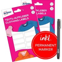 72 AVERY Zweckform Namensetiketten weiß 45,0 x 13,0 mm von AVERY Zweckform