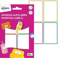8 AVERY Zweckform Namensetiketten farbsortiert 48,0 x 70,0 mm 8 AVERY Zweckform Namensetiketten farbsortiert 48,0 x 70,0 mm von AVERY Zweckform