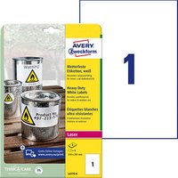 8 AVERY Zweckform wetterfeste Folienetiketten L4775-8 weiß 210,0 x 297,0 mm 8 AVERY Zweckform wetterfeste Folienetiketten L4775-8 weiß 210,0 x 297,0 mm von AVERY Zweckform