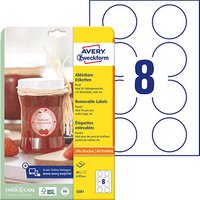 80 AVERY Zweckform Etiketten 5081 weiß 65,0 x 65,0 mm 80 AVERY Zweckform Etiketten 5081 weiß 65,0 x 65,0 mm von AVERY Zweckform