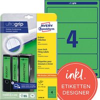 80 AVERY Zweckform Ordneretiketten L4768-20 grün 80 AVERY Zweckform Ordneretiketten L4768-20 grün von AVERY Zweckform