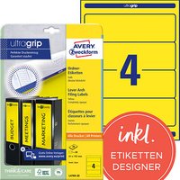 80 AVERY Zweckform Ordneretiketten L4769-20 gelb 80 AVERY Zweckform Ordneretiketten L4769-20 gelb von AVERY Zweckform