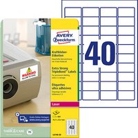 800 AVERY Zweckform Folien-Kraftklebe-Etiketten L6140-20 weiß 45,7 x 25,4 mm 800 AVERY Zweckform Folien-Kraftklebe-Etiketten L6140-20 weiß 45,7 x 25,4 mm von AVERY Zweckform