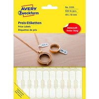 930 AVERY Zweckform Schmucketiketten 3335 weiß 49,0 x 10,0 mm 930 AVERY Zweckform Schmucketiketten 3335 weiß 49,0 x 10,0 mm von AVERY Zweckform