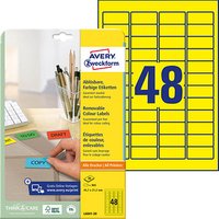 960 AVERY Zweckform Etiketten L6041-20 gelb 45,7 x 21,2 mm 960 AVERY Zweckform Etiketten L6041-20 gelb 45,7 x 21,2 mm von AVERY Zweckform
