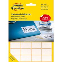 960 AVERY Zweckform Etiketten weiß 29,0 x 18,0 mm 960 AVERY Zweckform Etiketten weiß 29,0 x 18,0 mm von AVERY Zweckform