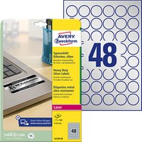960 AVERY Zweckform Typenschildetiketten L6129-20 silber 30,0 x 30,0 mm 960 AVERY Zweckform Typenschildetiketten L6129-20 silber 30,0 x 30,0 mm von AVERY Zweckform