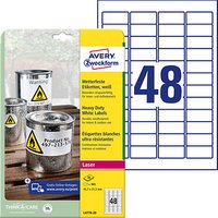 960 AVERY Zweckform wetterfeste Folienetiketten L4778-20 weiß 45,7 x 21,2 mm 960 AVERY Zweckform wetterfeste Folienetiketten L4778-20 weiß 45,7 x 21,2 mm von AVERY Zweckform