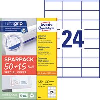 AKTION: 1.560 AVERY Zweckform Etiketten 6602 weiß 70,0 x 36,0 mm AKTION: 1.560 AVERY Zweckform Etiketten 6602 weiß 70,0 x 36,0 mm von AVERY Zweckform