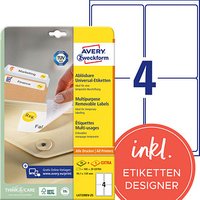 120 AVERY Zweckform Etiketten L4733REV-25 weiß 99,1 x 139,0 mm von AVERY Zweckform