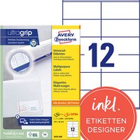 2.640 AVERY Zweckform Etiketten 3424-200 weiß 105,0 x 48,0 mm 2.640 AVERY Zweckform Etiketten 3424-200 weiß 105,0 x 48,0 mm von AVERY Zweckform