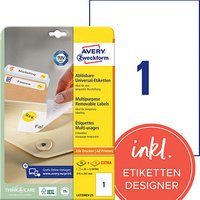30 AVERY Zweckform Etiketten L4735REV-25 weiß 210,0 x 297,0 mm 30 AVERY Zweckform Etiketten L4735REV-25 weiß 210,0 x 297,0 mm von AVERY Zweckform