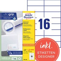 3.520 AVERY Zweckform Etiketten 3484-200 weiß 105,0 x 37,0 mm 3.520 AVERY Zweckform Etiketten 3484-200 weiß 105,0 x 37,0 mm von AVERY Zweckform