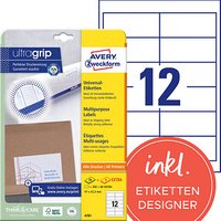 360 AVERY Zweckform Etiketten 4781 weiß 97,0 x 42,3 mm 360 AVERY Zweckform Etiketten 4781 weiß 97,0 x 42,3 mm von AVERY Zweckform
