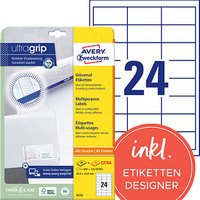 720 AVERY Zweckform Etiketten 6172 weiß 64,6 x 33,8 mm 720 AVERY Zweckform Etiketten 6172 weiß 64,6 x 33,8 mm von AVERY Zweckform
