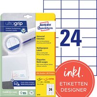 720 AVERY Zweckform Etiketten 6173 weiß 70,0 x 37,0 mm 720 AVERY Zweckform Etiketten 6173 weiß 70,0 x 37,0 mm von AVERY Zweckform