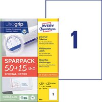 AKTION: 65 AVERY Zweckform Etiketten 6603 weiß 210,0 x 297,0 mm AKTION: 65 AVERY Zweckform Etiketten 6603 weiß 210,0 x 297,0 mm von AVERY Zweckform