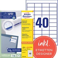 8.800 AVERY Zweckform Etiketten 3657-200 weiß 48,5 x 25,4 mm 8.800 AVERY Zweckform Etiketten 3657-200 weiß 48,5 x 25,4 mm von AVERY Zweckform