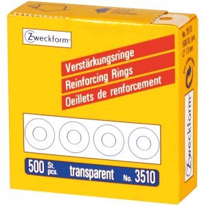 AVERY Zweckform 10 x Lochverstärkungsringe transparent VE=500 Stück AVERY Zweckform 10 x Lochverstärkungsringe transparent VE=500 Stück von AVERY Zweckform
