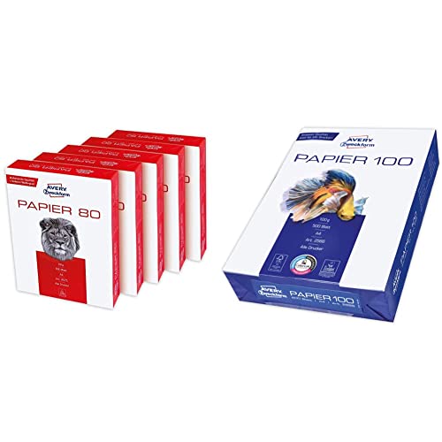 AVERY Zweckform 2575 Drucker-/Kopierpapier 1 Box mit 5 Pack, weiß & 2566 Drucker-/Kopierpapier 1 Pack AVERY Zweckform 2575 Drucker-/Kopierpapier 1 Box mit 5 Pack, weiß & 2566 Drucker-/Kopierpapier 1 Pack von AVERY Zweckform